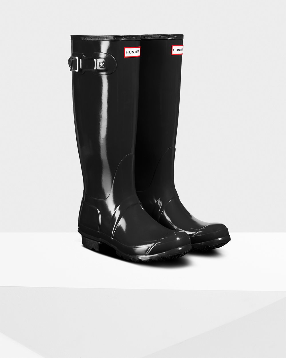 Botas de Lluvia Altas Hunter Mujer - Original Gloss - Negros - GTEVDRB-59